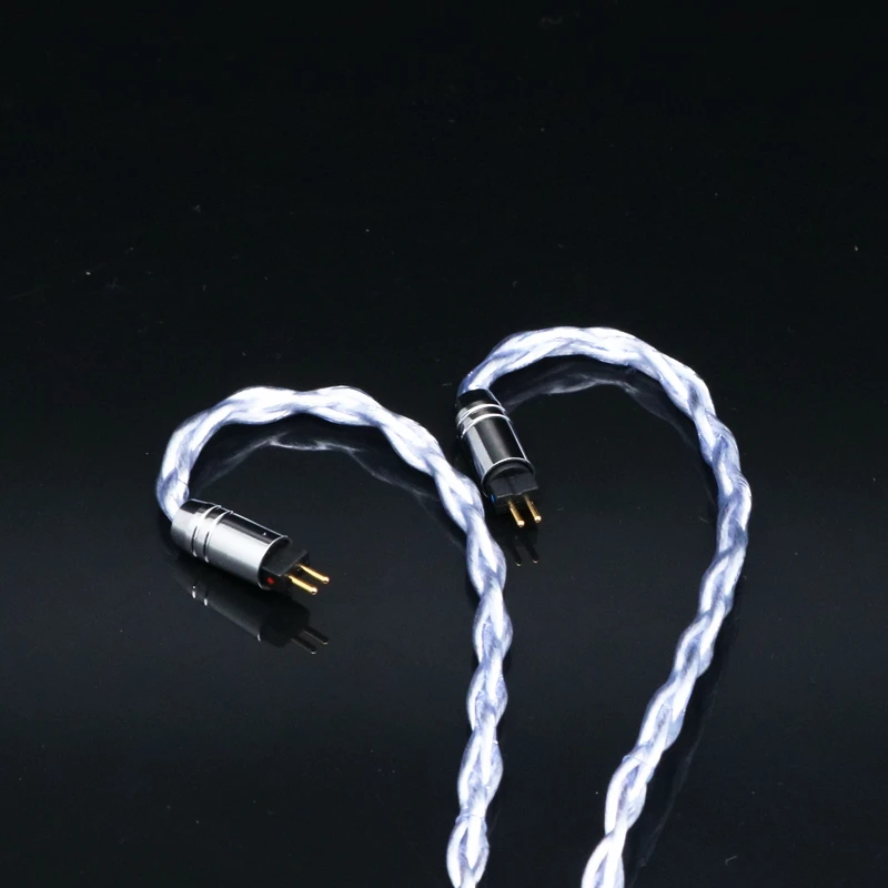 Imagem -05 - Fone de Ouvido Banhado a Prata Fone de Ouvido Upgrade Cabo com 4.4 Mmcx 2pin para Iem Hm20 Fudu Melody Wyvern Ssr Cabo Rca Jack mm cable 4.4 Core Cabo Cabo para Auriculares Litz Cable Ivipq525 7n